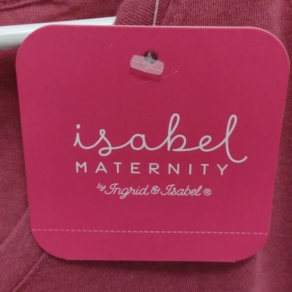 NWT Long Sleeve V-Neck Shirred Maternity Shirt - Isabel Maternity - M - Picture 2 of 4